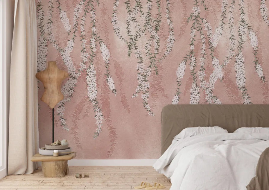 Beauty of Hanging Flowers Floral Wallpaper