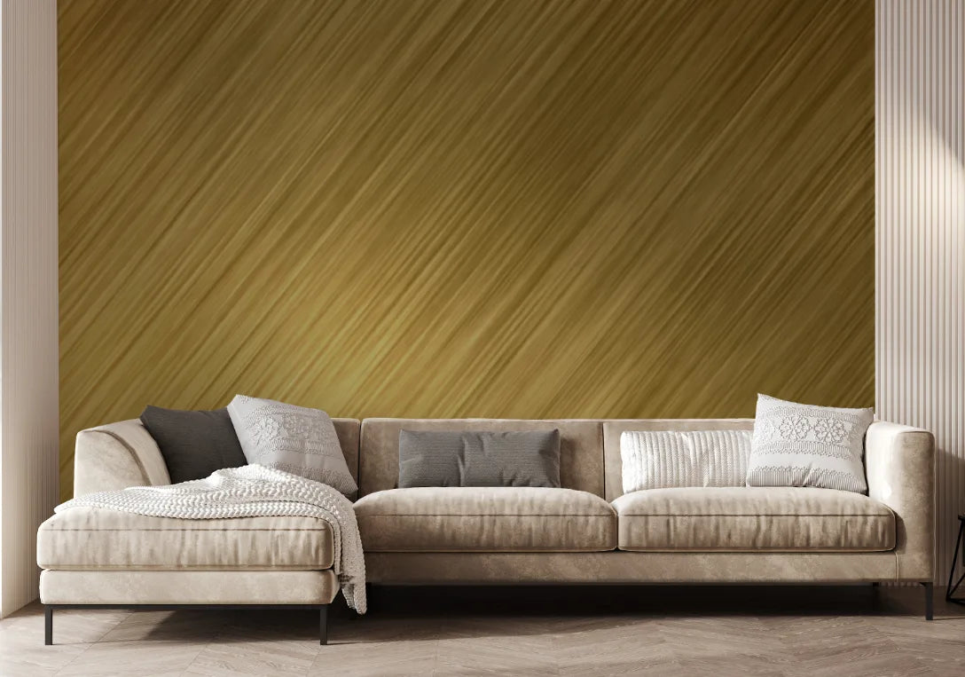 Vintage Golden Brushstrokes Wallpaper Murals