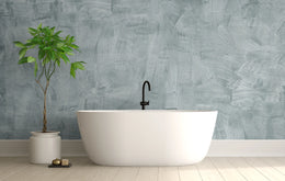 Light Gray Concrete Wall Mural | Contemporary Self Adhesive Wallpaper image 4