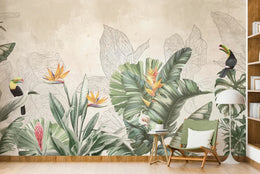 Large Green Tropical Wallpaper Murals image 2