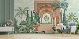 Mughal Garden Peel and Stick Historic Indian Wallpaper