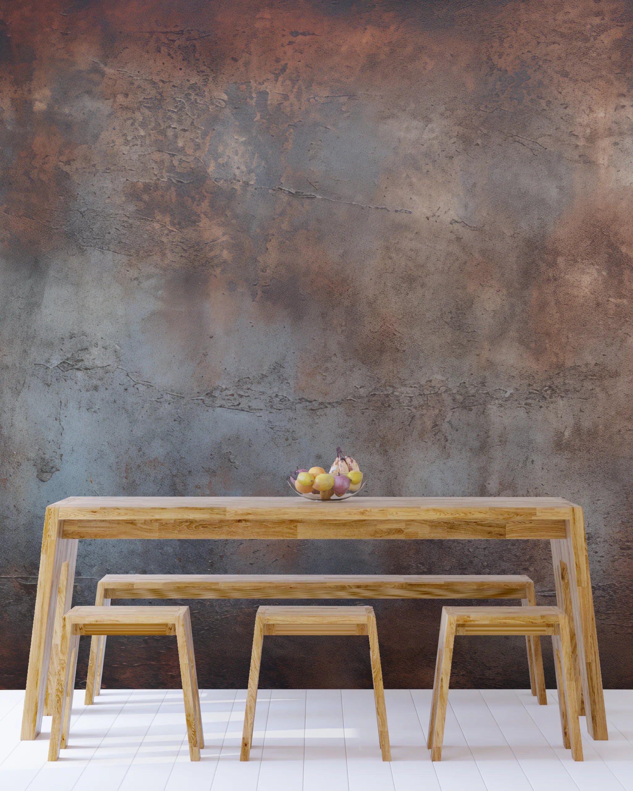 Industrial Rust Brown Gray  Wall Mural | Metal Peel And Stick Wallpaper image 5