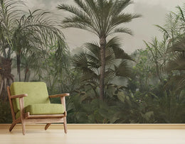 Green Vibrant Tropical Rainforest Jungle Wallpaper image 2