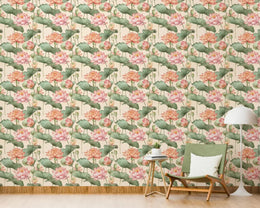 Lotus Glory Floral Wallpaper image 4