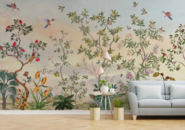 Chinoiseries Birds And Leaves Removable Wallpaper image 4