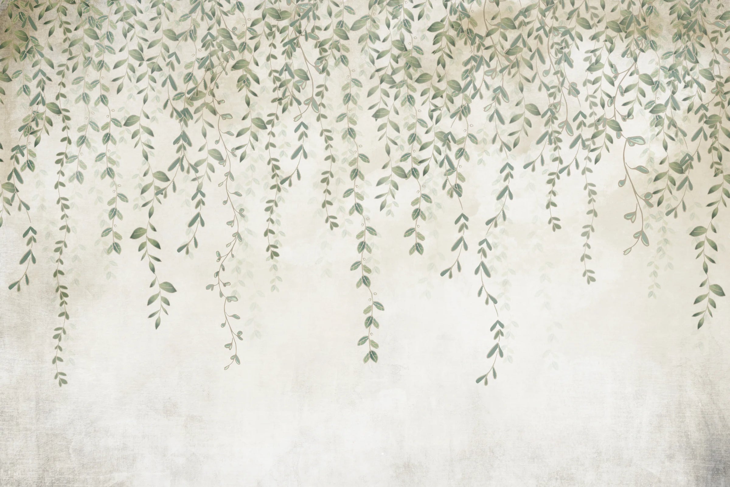 Foggy Hanging Leaves Wallpaper Murals image 5