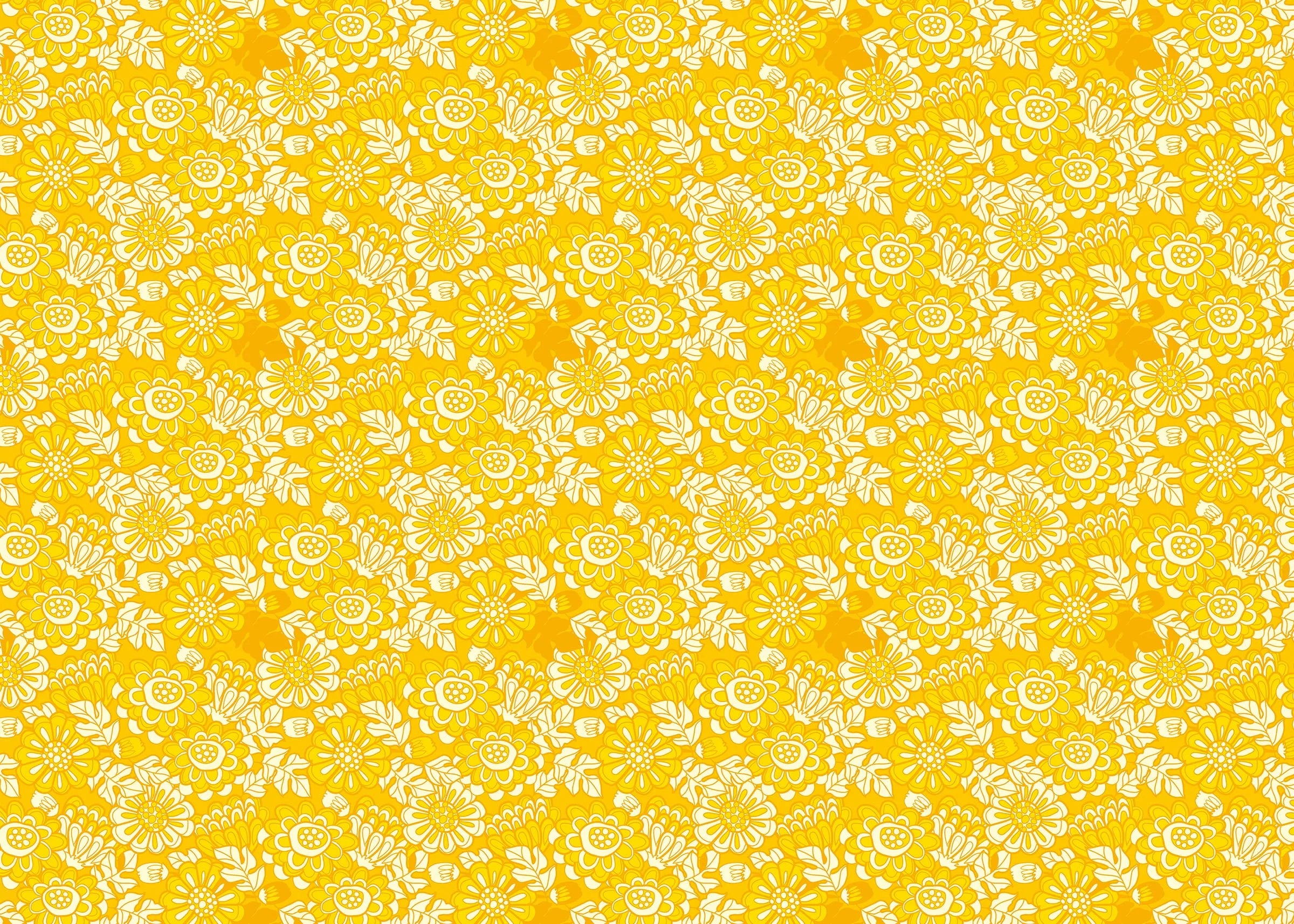 Gold Beauty of Marigold Floral Wallpaper image 5