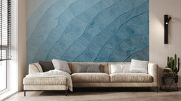 Teal Blue Gradient Abstract Wallpaper | Peel and Stick Bedroom Accent image 4