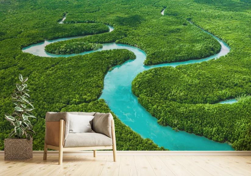 Green Verdant Glory Forest Wallpaper image 0