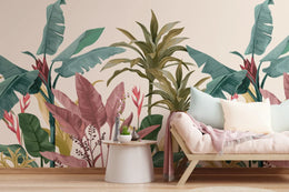 Banana Multicolor Leaves Tropical Wallpaper Murals image 4