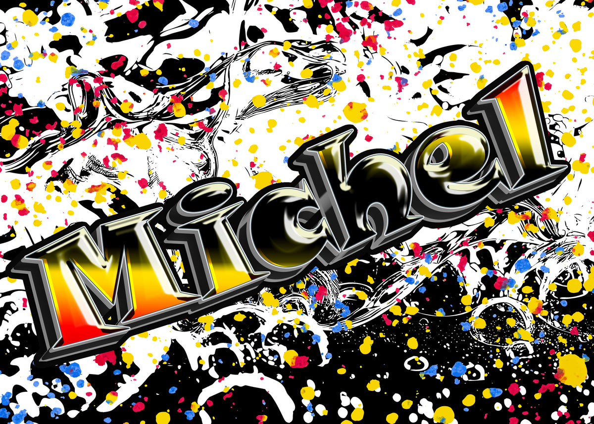 Abstract Water Texture Wall Mural Customized Name Peel Stick Gaming Room Wallpaper