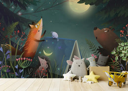 Night Dreamy Forest Kids Wallpaper image 5