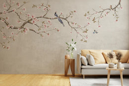Chinoiseries Cherry Blossom Wallpaper Mural image 4