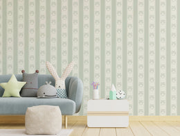 Owl Nursery Peel and Stick Wallpaper | Sage Green Forest Animals – Repeat Pattern image 3