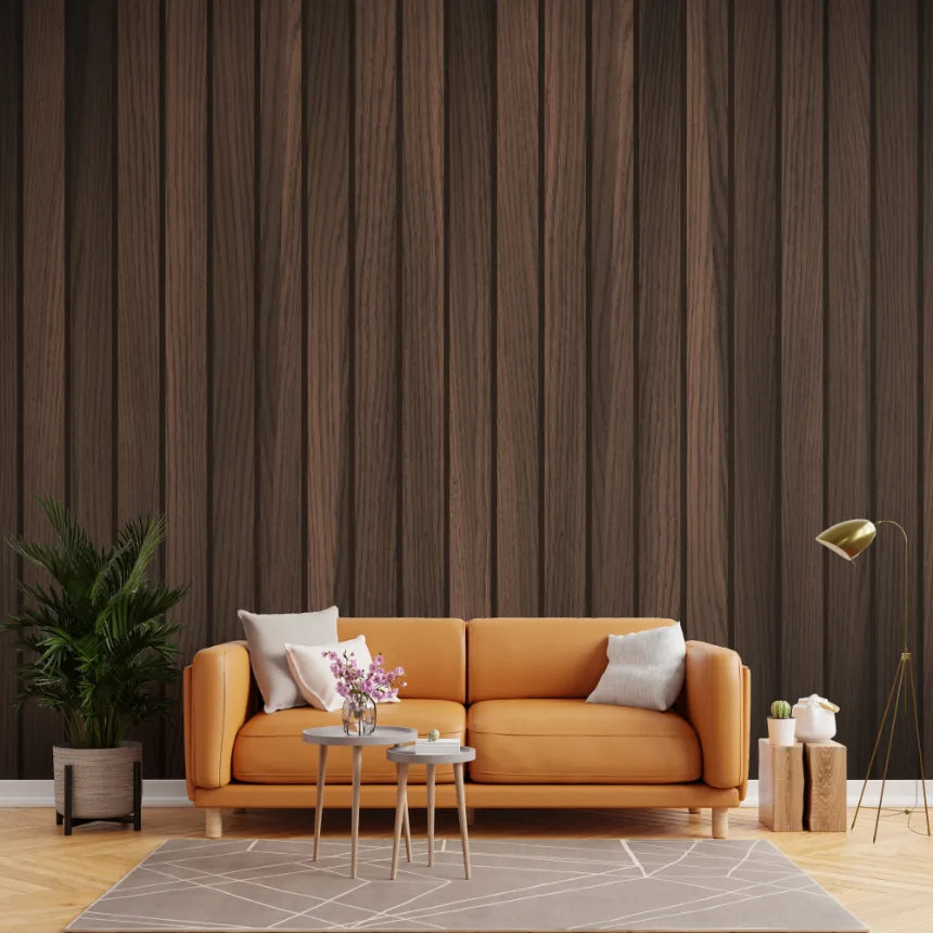 Dark Brown Wooden Texture Wallpaper image 1