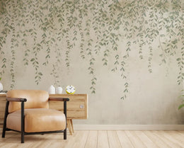 Foggy Hanging Leaves Wallpaper Murals image 2