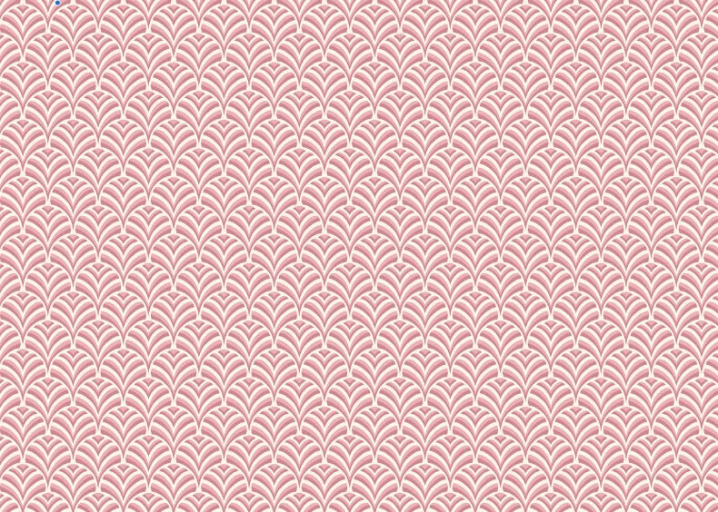 Art Deco Pink Scallop Pattern Removable Wallpaper image 5