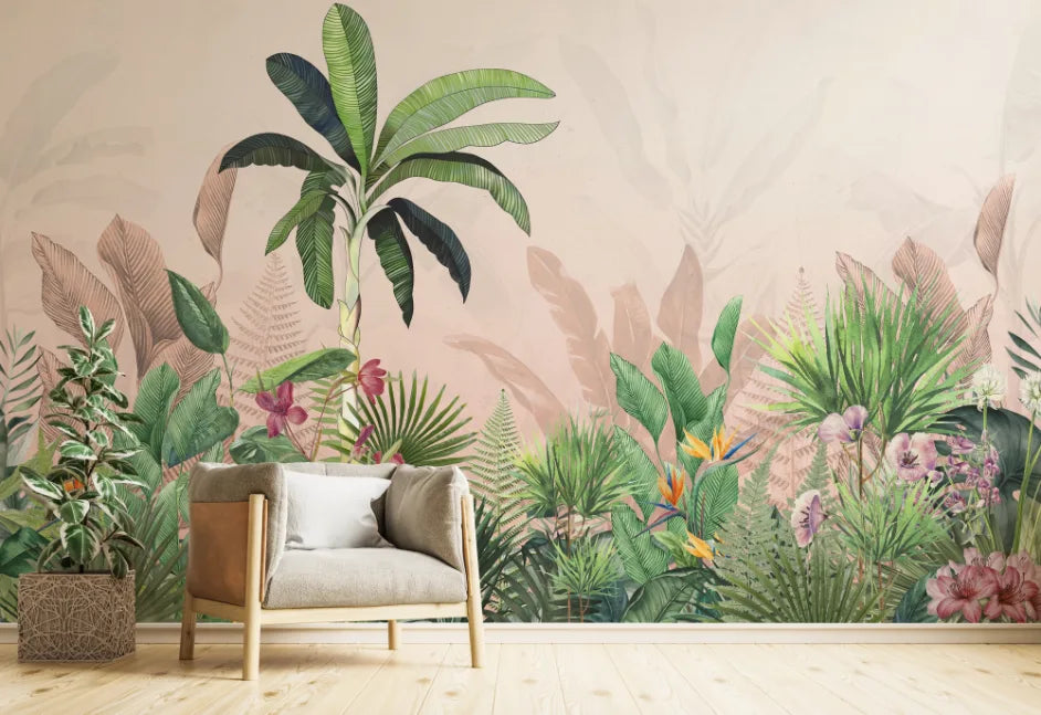 Jungle Palms Tropical Leaves Wallpaper image 0