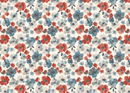 Poppies Flower Blooming Design Watercolor Wallpaper image 5