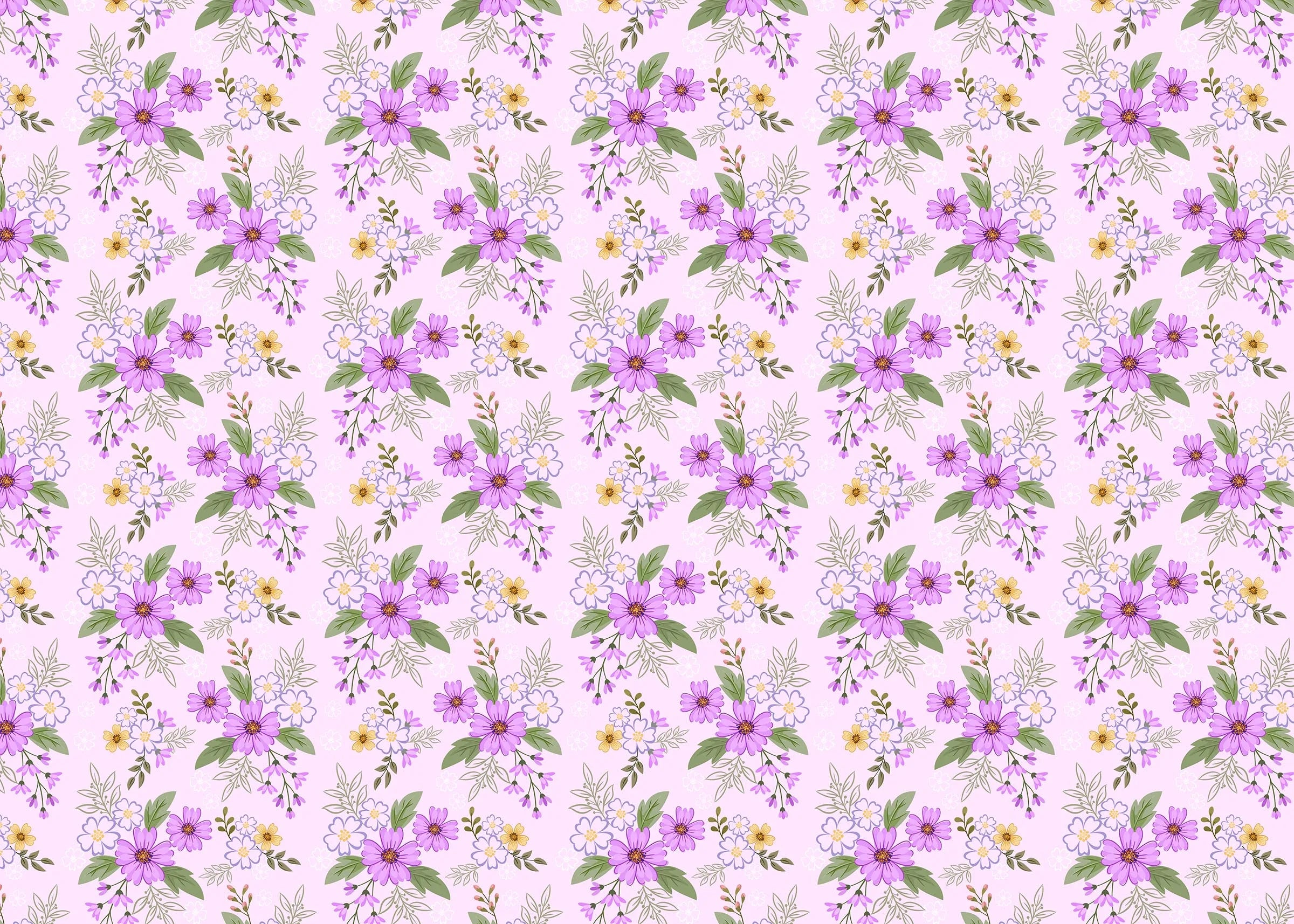 Purple Flowers Monsoon Glory Floral Wallpaper image 5
