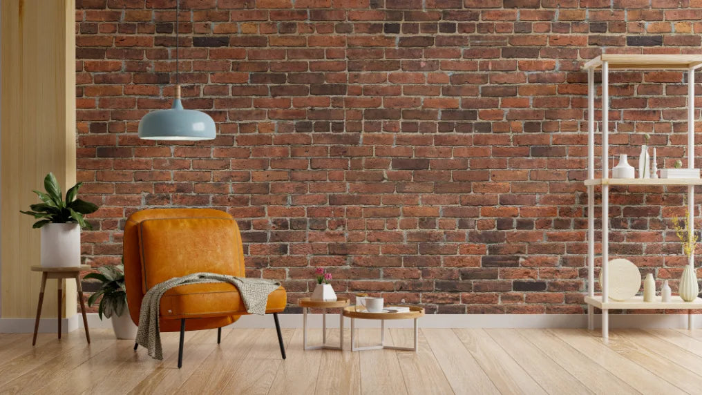 Modern Bedroom Brick Peel and Stick Wall Mural Art image 4