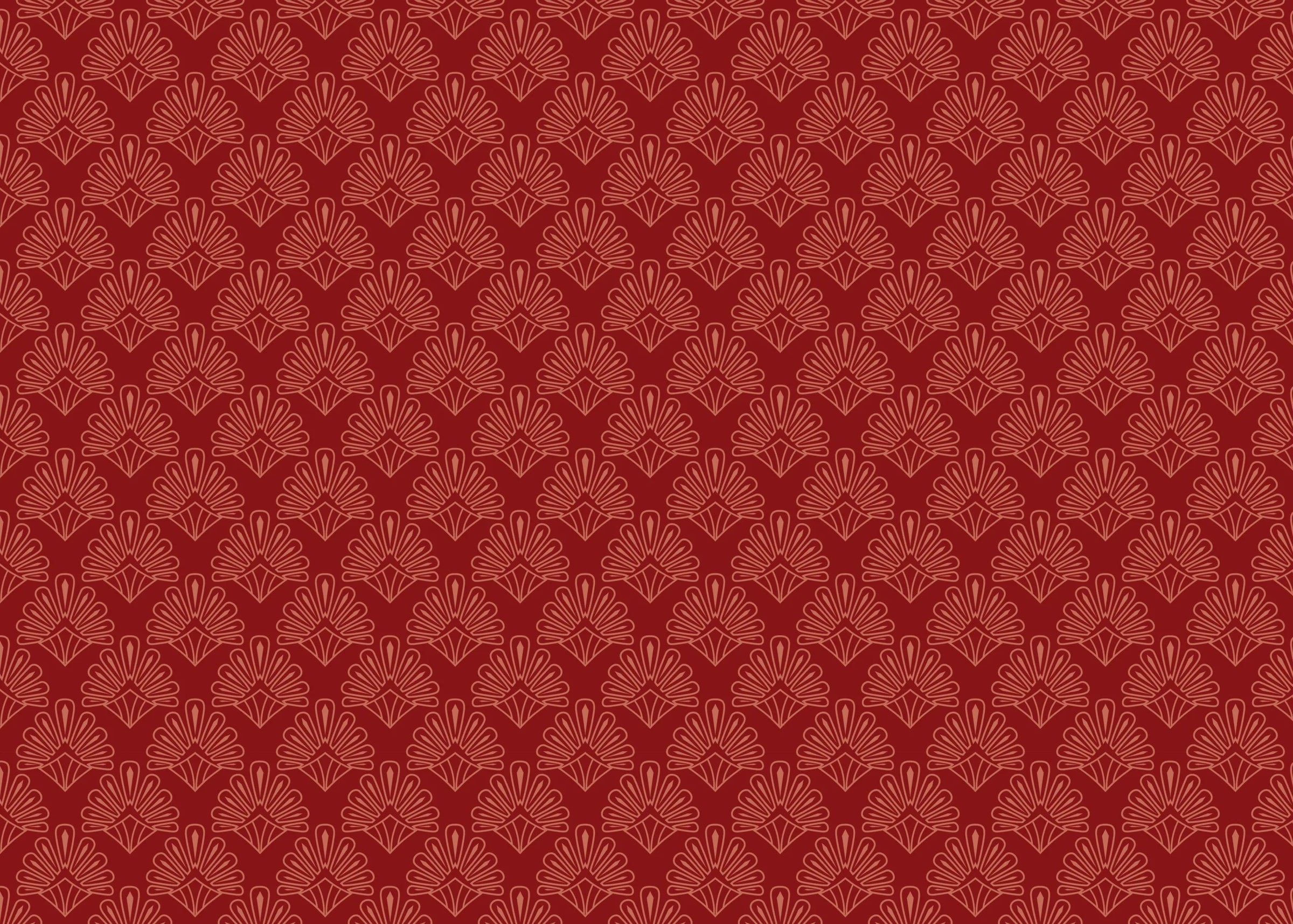 Art Deco Damask Design|Red Vintage Peel and Stick Wallpaper image 6