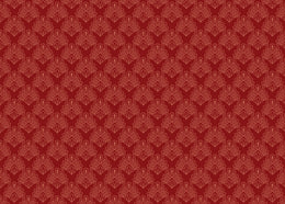 Art Deco Damask Design|Red Vintage Peel and Stick Wallpaper image 6