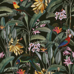 Tropical Parrot Design| Colorful Green Floral Peel and Stick Wallpaper image 5