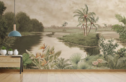 River Retreat Jungle Wallpaper Mural image 3
