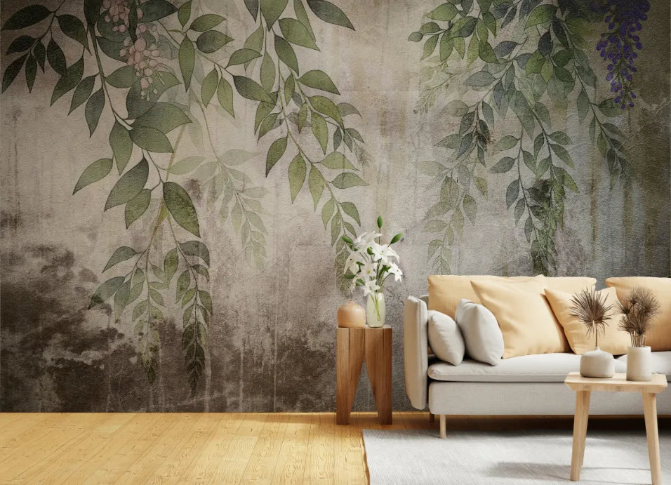 Green Leafy Bliss Jungle Self-Adhesive Wallpaper image 0