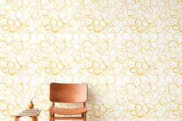 Golden Bloom Floral Room Decor | Yellow Peel and Stick Wallpaper image 1
