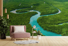 Green Verdant Glory Forest Wallpaper image 2