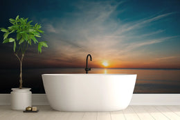 Soft Blue Sky Peaceful and Serene Ocean Views Wall Decor image 4