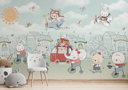 Charming Teddy Kids Room Wallpaper Mural image 5