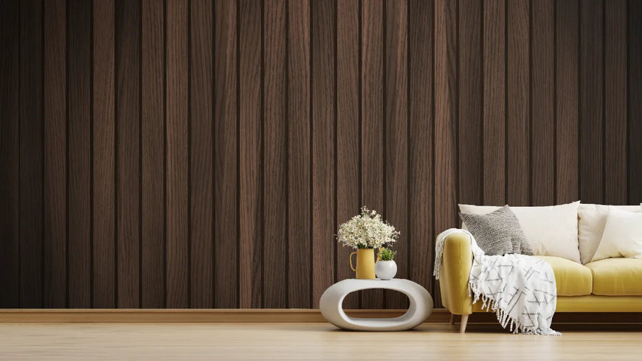 Dark Brown Wooden Texture Wallpaper