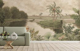 River Retreat Jungle Wallpaper Mural image 2