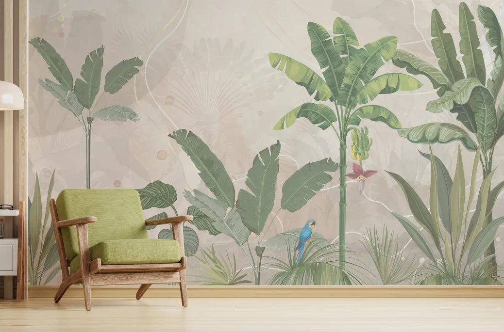 Banana Tree Tropical Wallpaper Wall Mural image 0