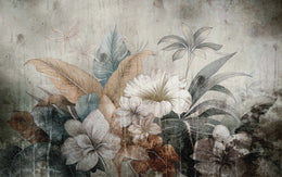 Hand Drawn Nostalgic Tropical Botanical Wallpaper image 5