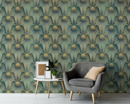 Coneflower Wall Decor | Teal Green Peel and Stick Floral Wallpaper image 5