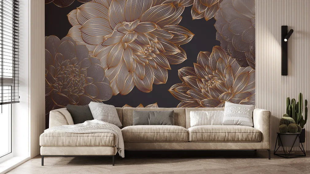 Luxurious Dahlia Peel and Stick Floral Wallpaper image 4