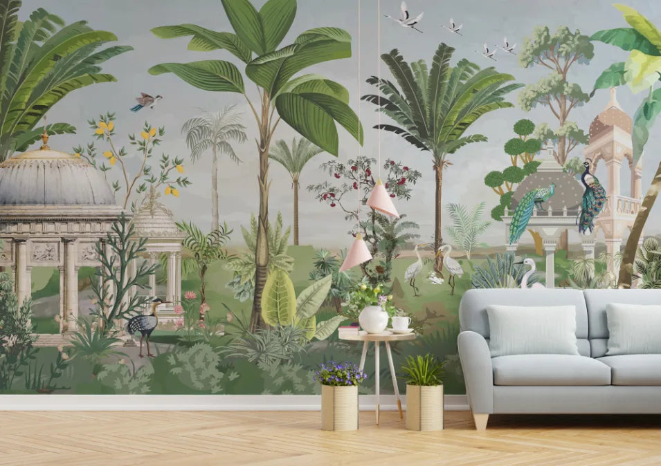 Mughal Garden Forest Wallpaper Murals