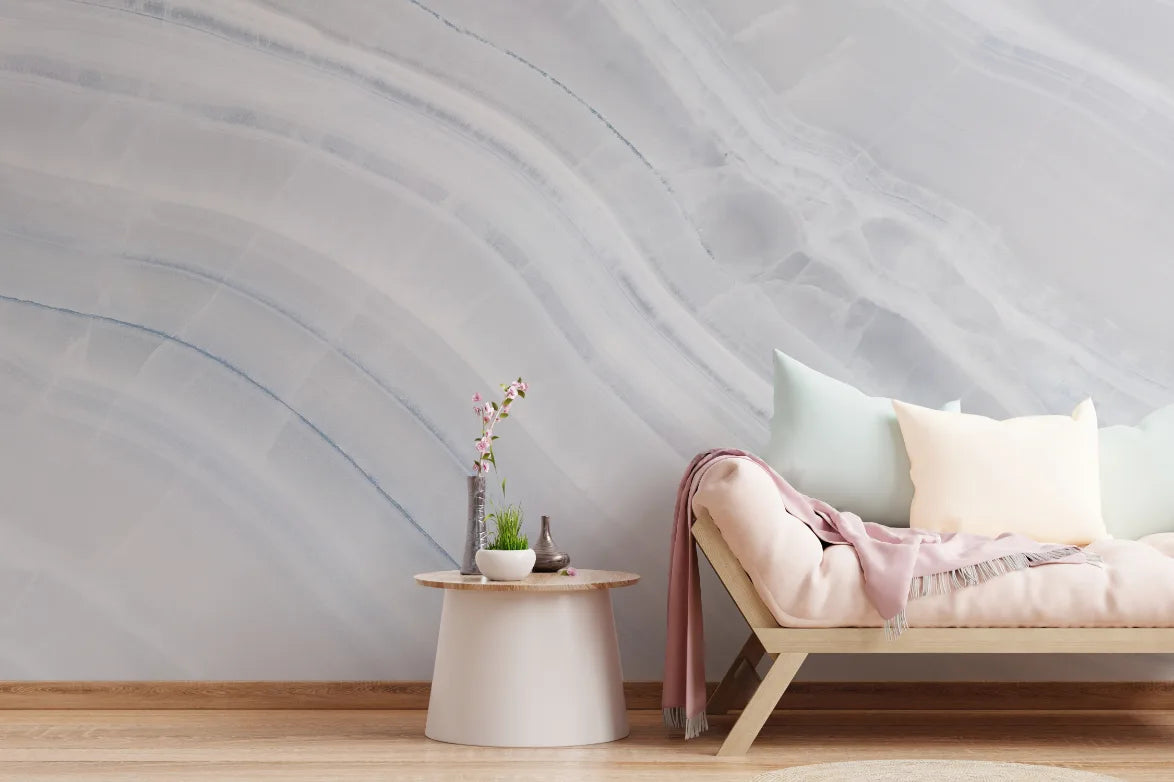 White Pearl Marble Wallpaper Wall Mural
