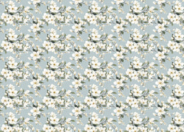 Vintage Shabby Chic White Flower Wallpaper image 5