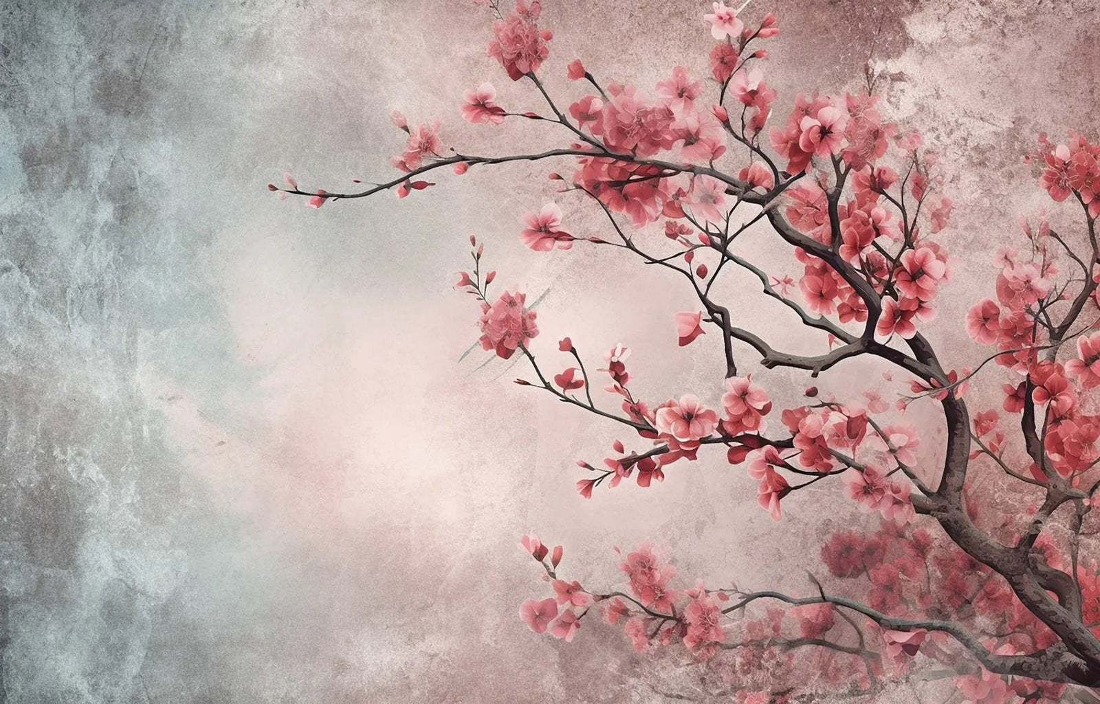 Vintage Flowers Grey Wallpaper Murals image 6