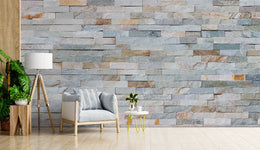 Natural Stone Look Brick Self-Adhesive Wall Mural image 3