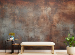 Industrial Rust Brown Gray  Wall Mural | Metal Peel And Stick Wallpaper image 1