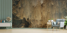 Luxurious Removable Art Deco Golden Lines Wallpaper image 0