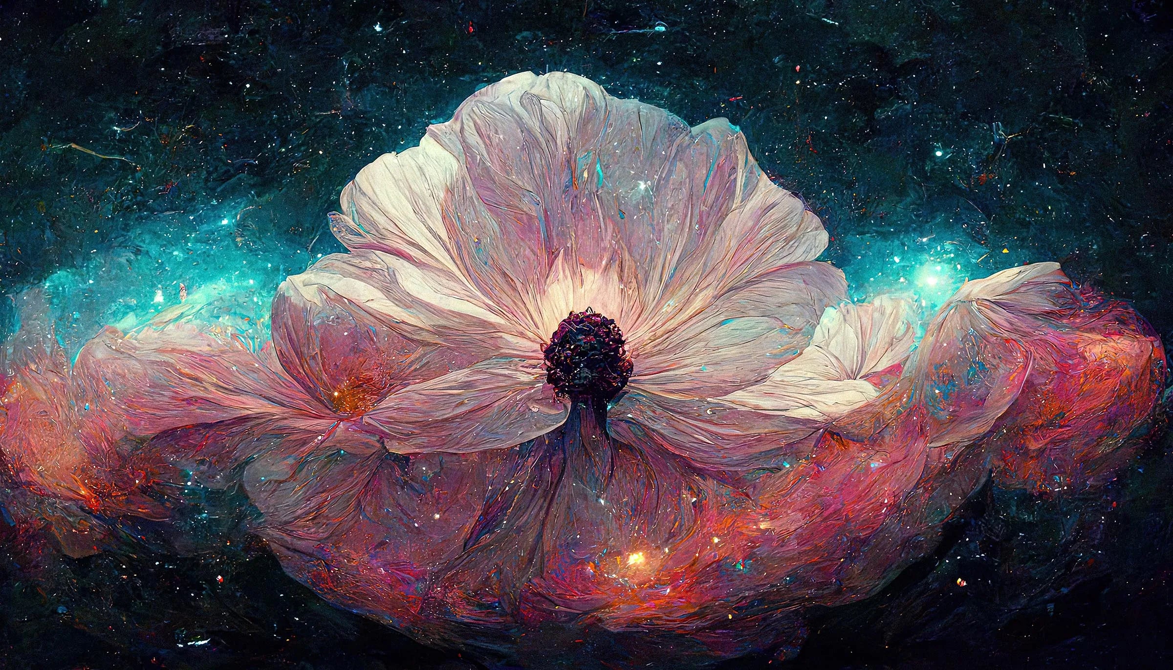 Midnight Bloom Floral Wallpaper image 5