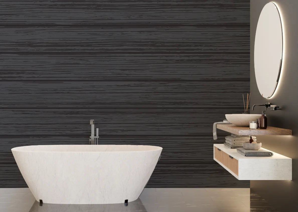 Black Wooden Effect Wallpaper For Wall image 3