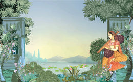 Indian Mughal Style Peel and Stick Nature Wallpaper image 4